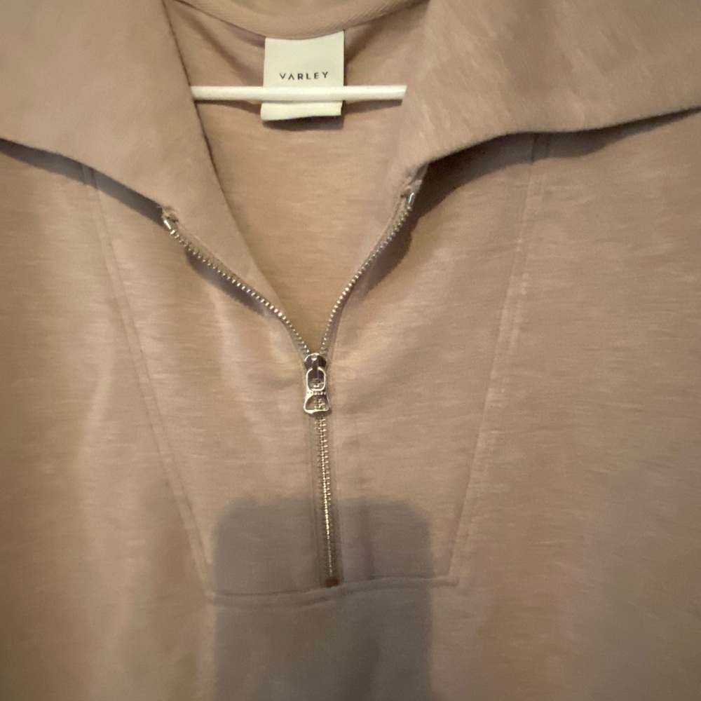 Varley Beige Half-Zip Pullover
